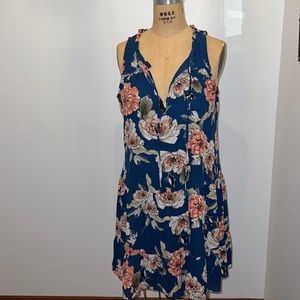 Sanctuary Lightweight Floral Dress Navy M